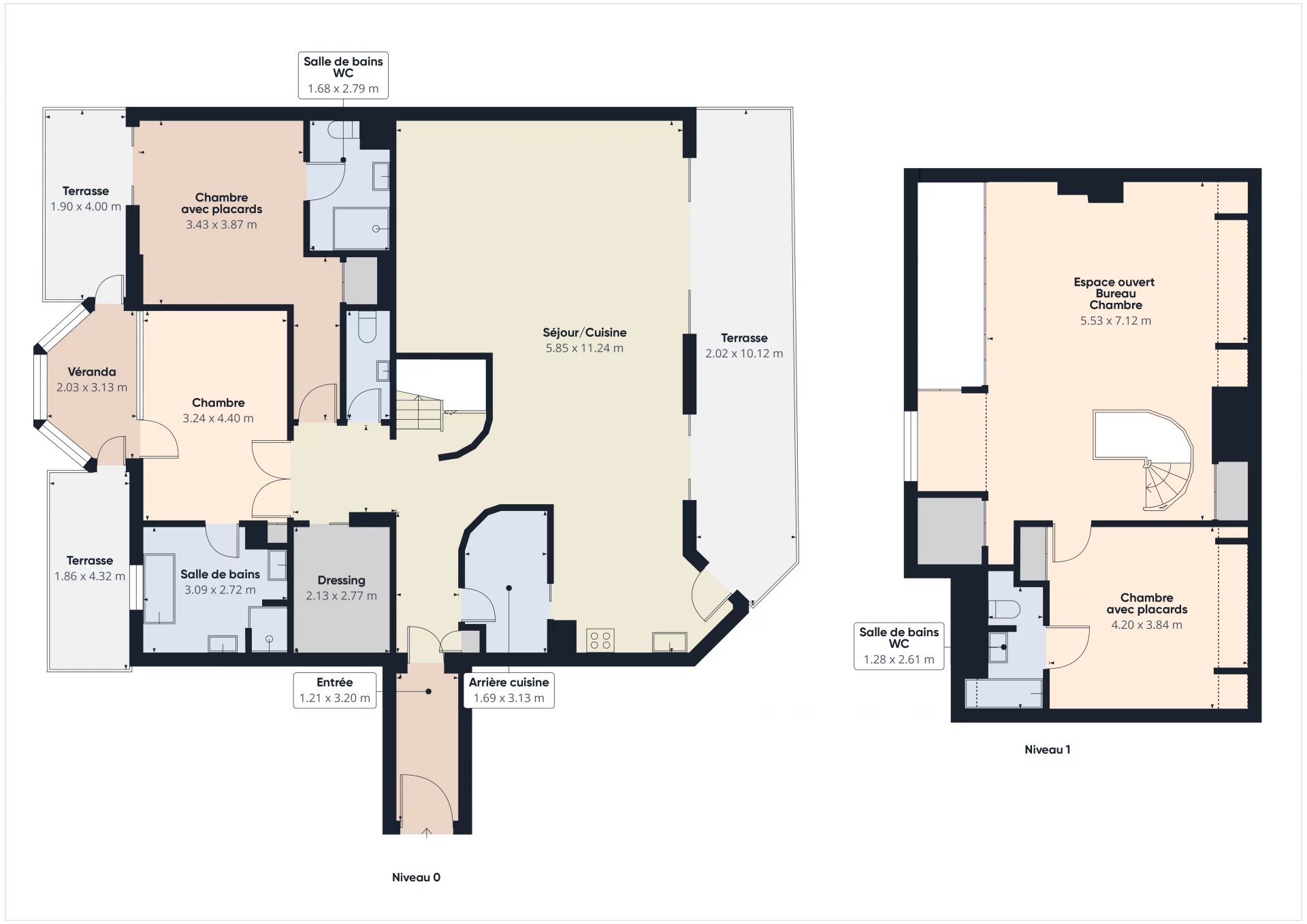 4 pièces Duplex 190m² dernier étage – Rue François Guisol NICE Le Port