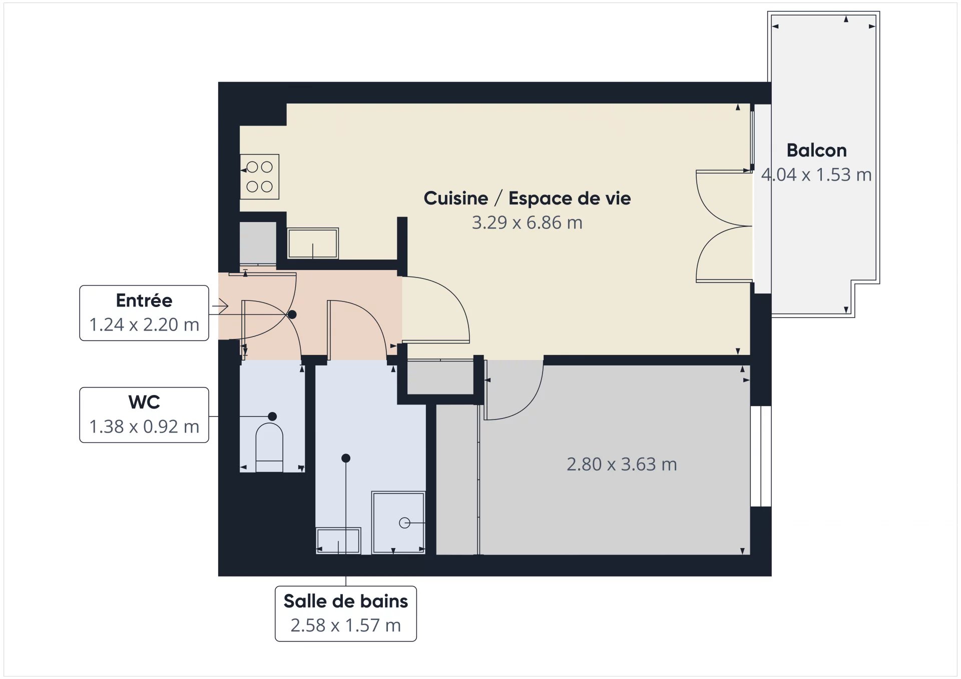 Appartement 2 Pièces Terrasse – Parking – Premiere Avenue – Antibes