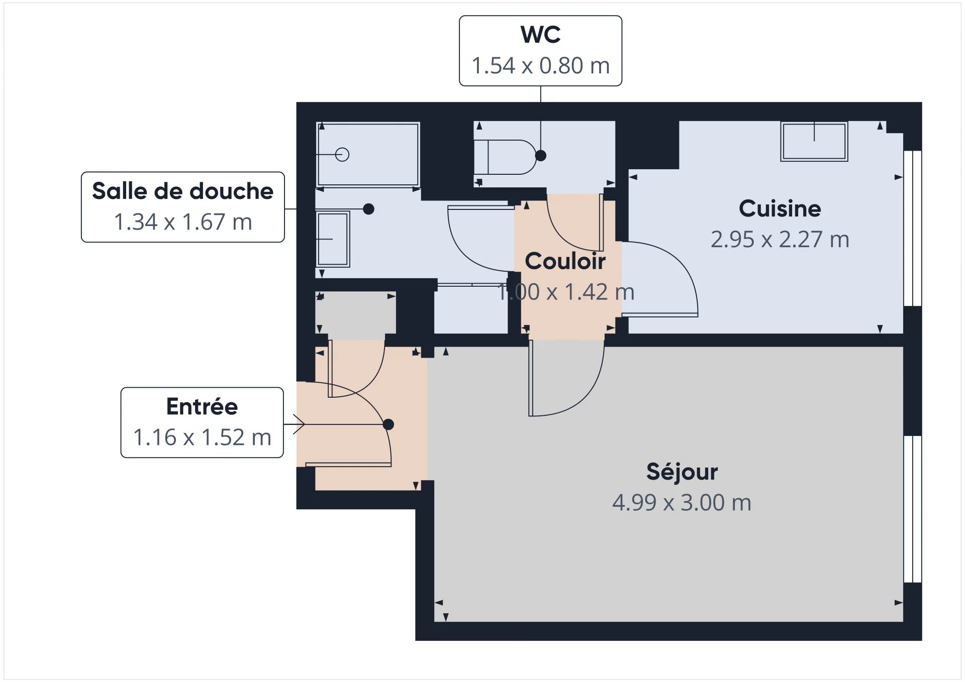 Appartement 1 Pièce 30m² – Rue du Colonel Gassin – NICE Pasteur