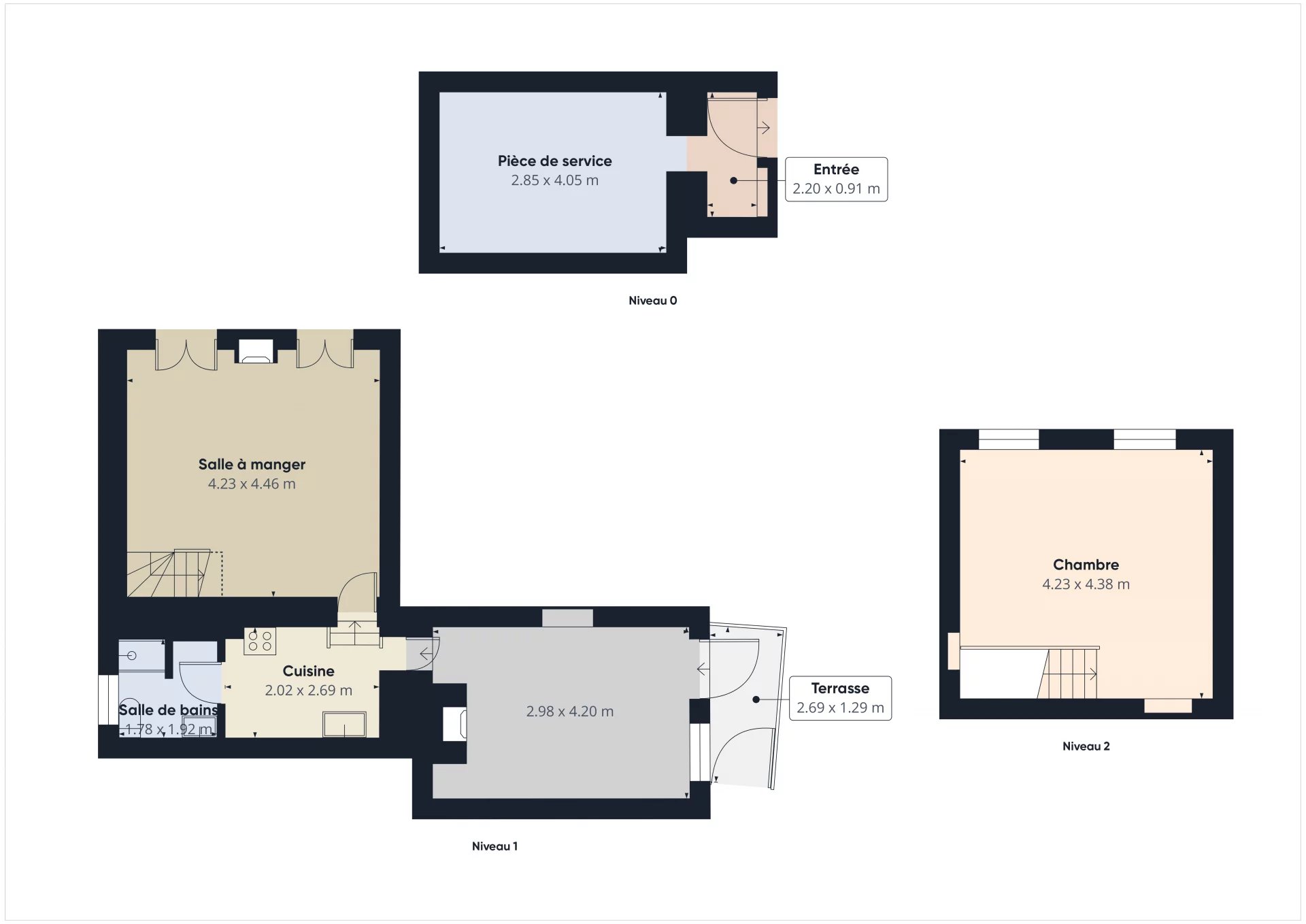 Appartement 2 pièces Terrasse 80m² – Gorblaou – St Colomban –  – LANTOSQUE