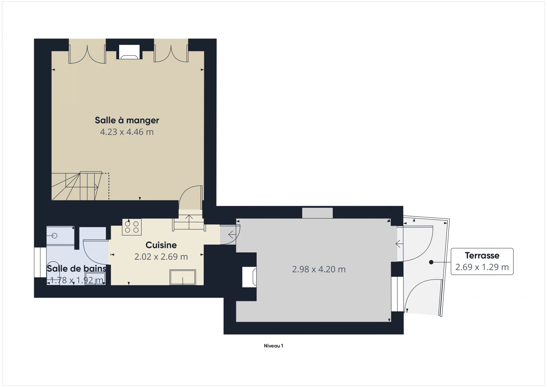 Appartement 2 pièces Terrasse 80m² – Gorblaou – St Colomban –  – LANTOSQUE