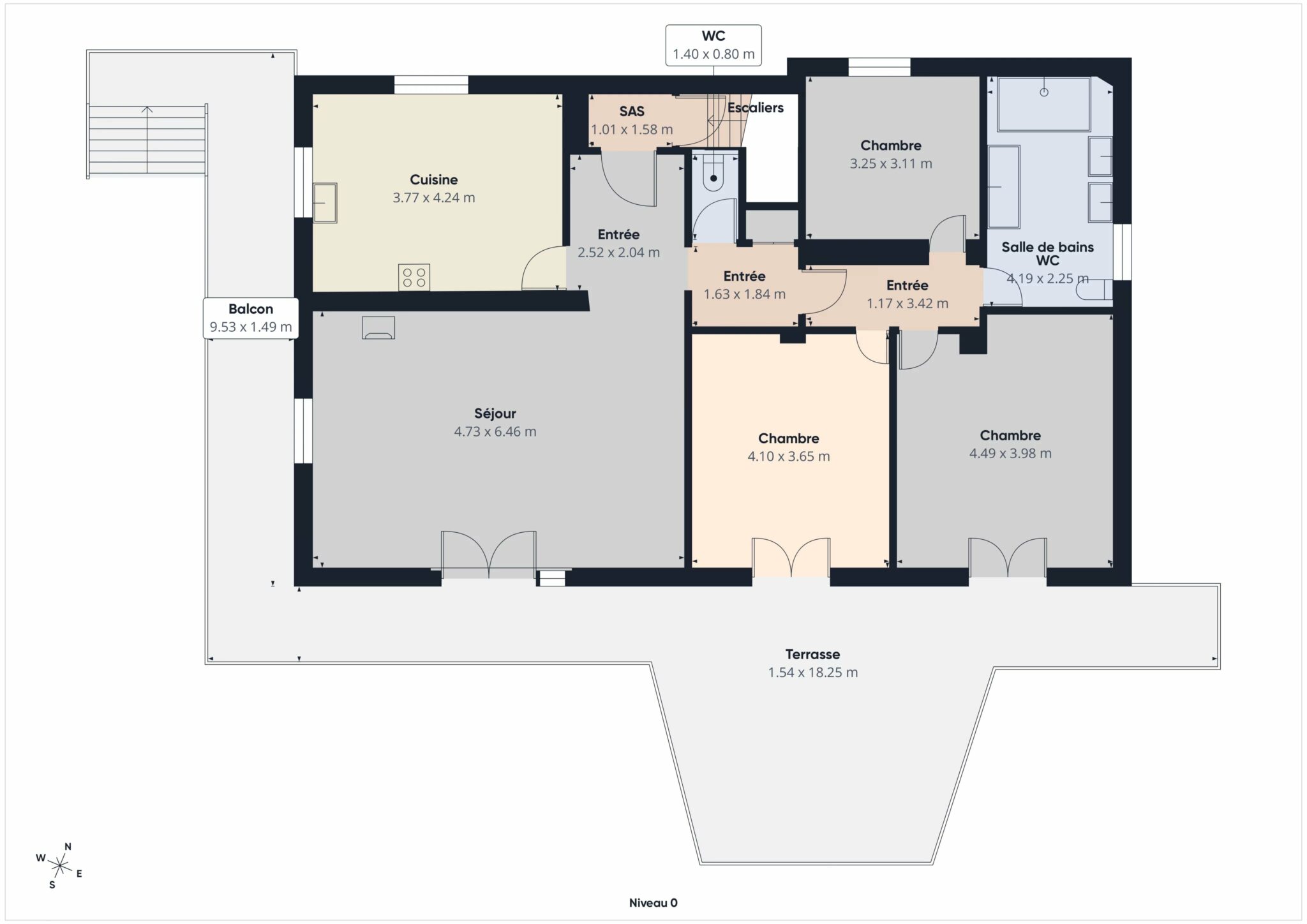 Bas de VILLA 4 pièces 114m² LC (277.30m² au total) Jardin / Terrasse + Grand garage – NICE Saint Pancrace