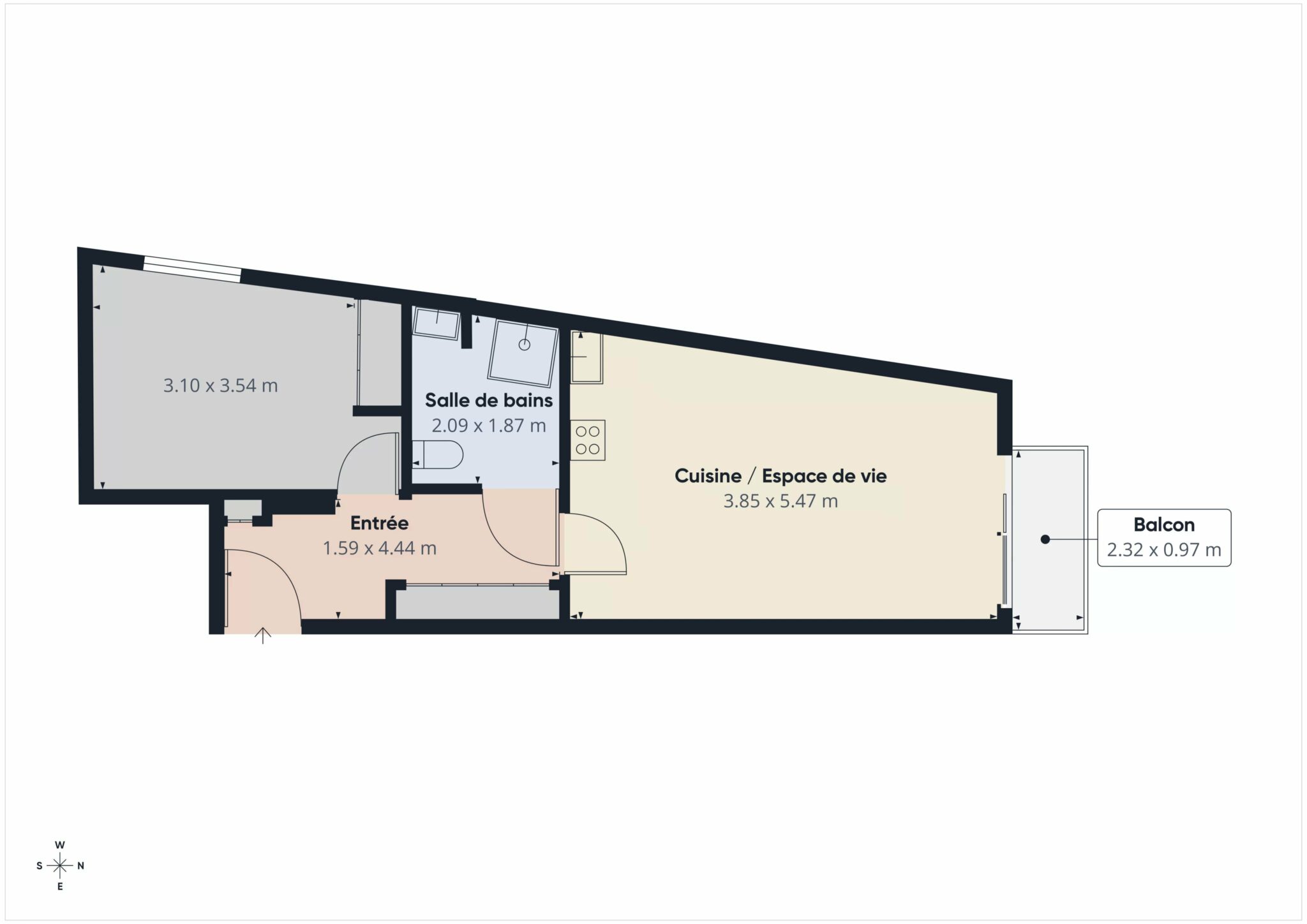 Appartement 2 Pièces – Avenue Saint Sylvestre – Nice