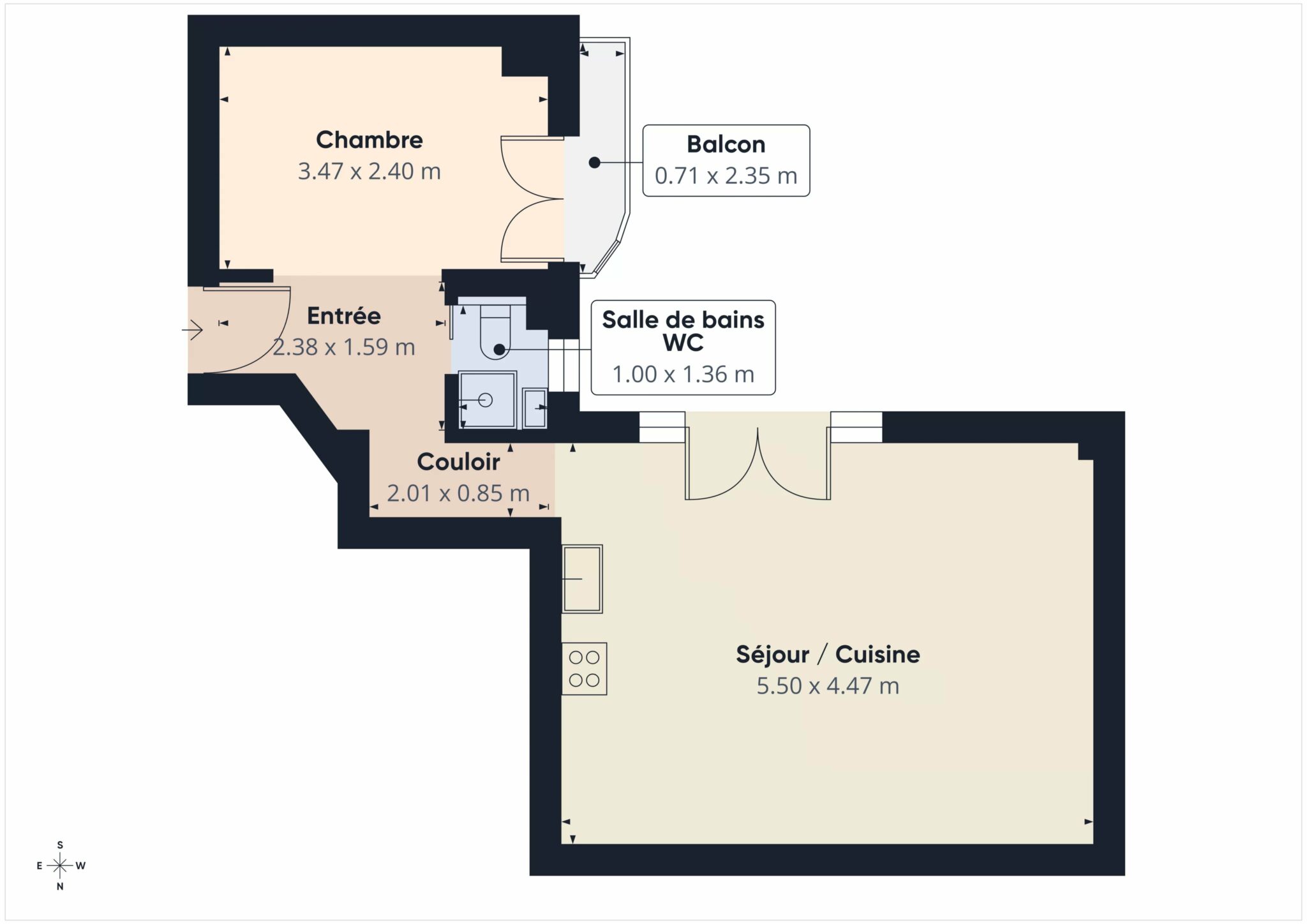 Appartement 2 pièces – Rue Verdi – NICE Musiciens