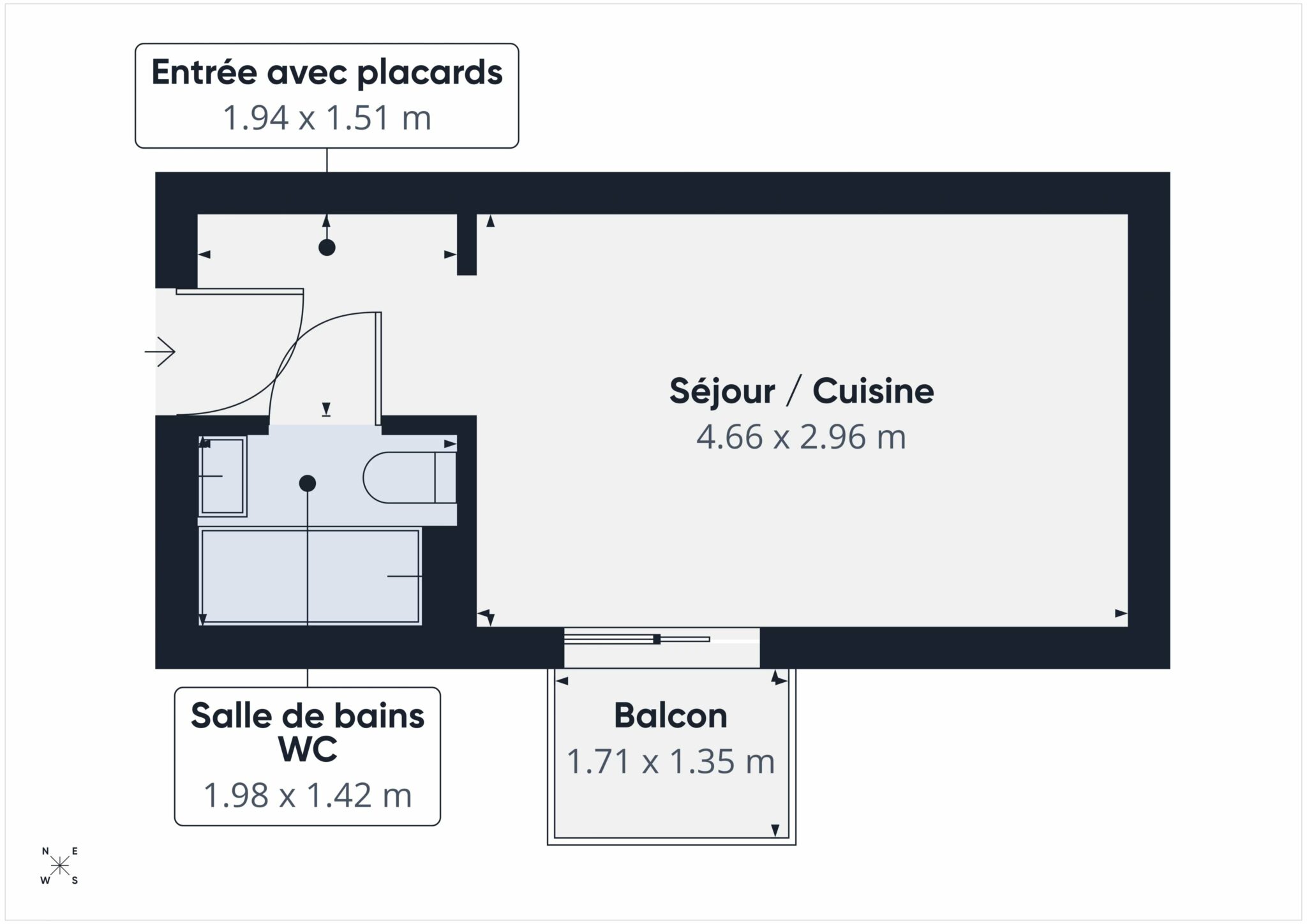 Appartement STUDIO – Av Ste Marguerite – NICE