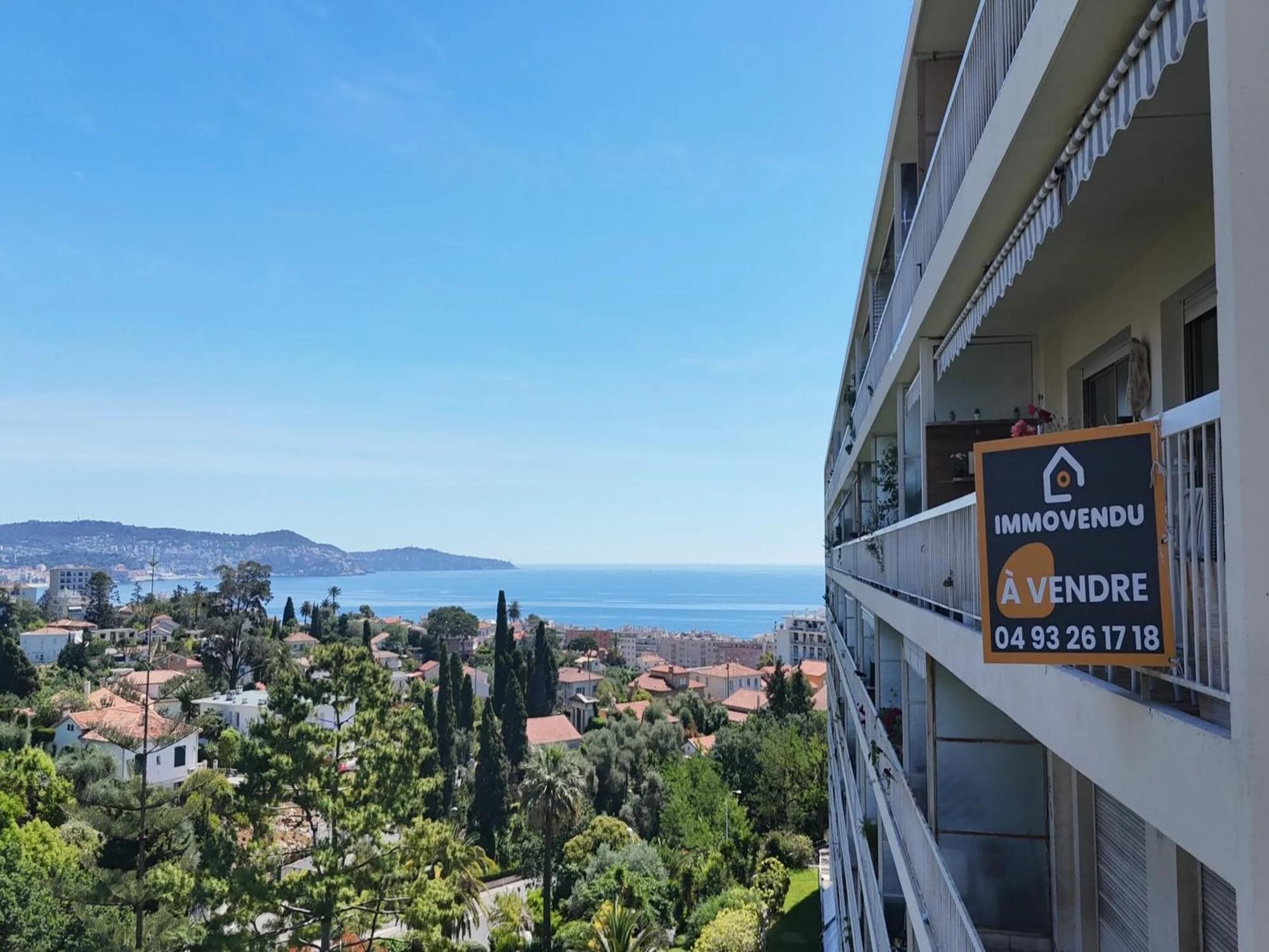 Appartement 4 pièces – Terrasse VUE MER – Cave – Garage – NICE FABRON
