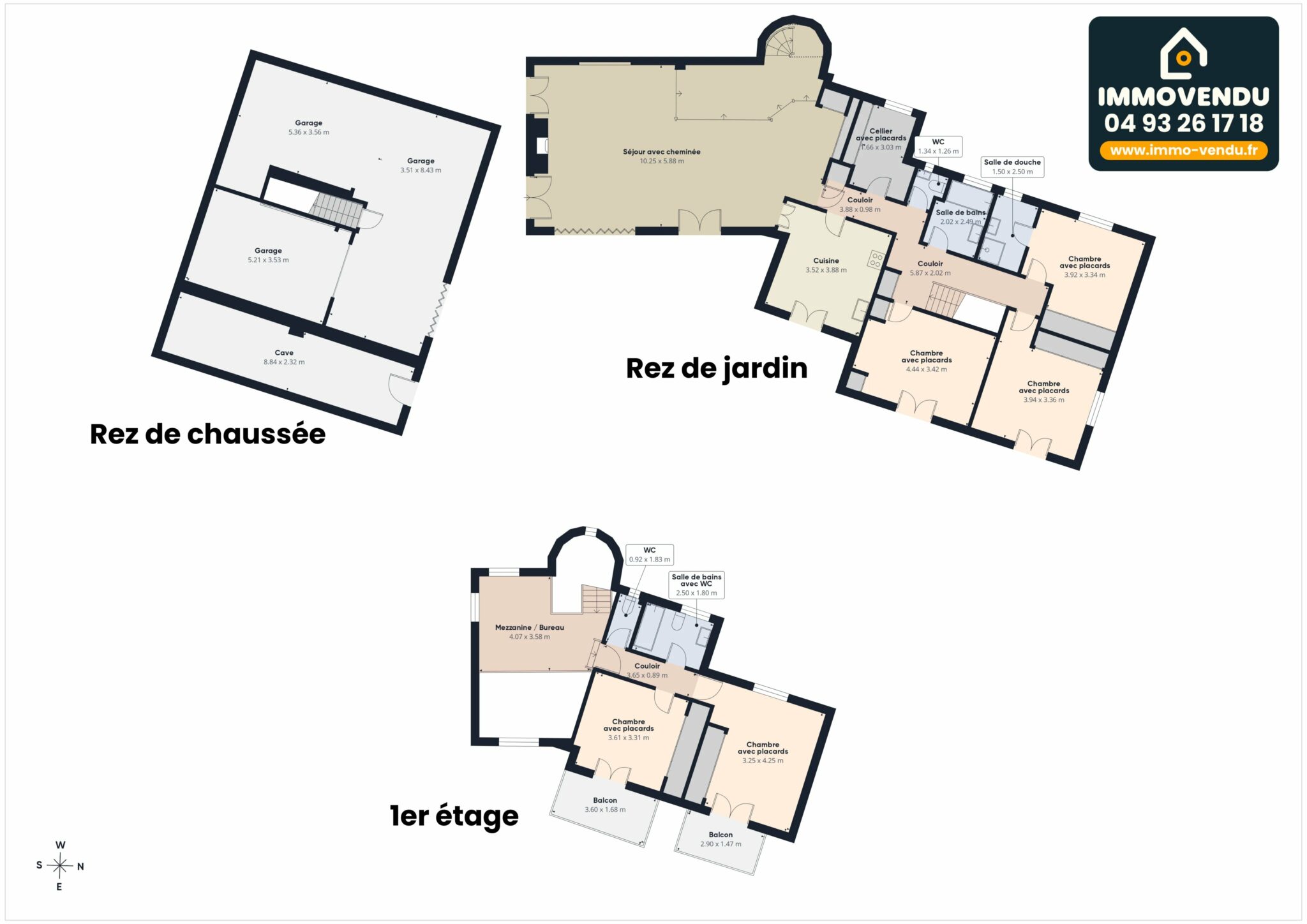 Maison 201,74² Terrain 1.781m² Piscine – La Gaude
